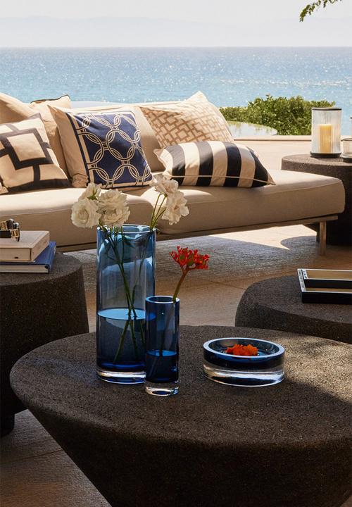 H&M - Decorative glass bowl - blue