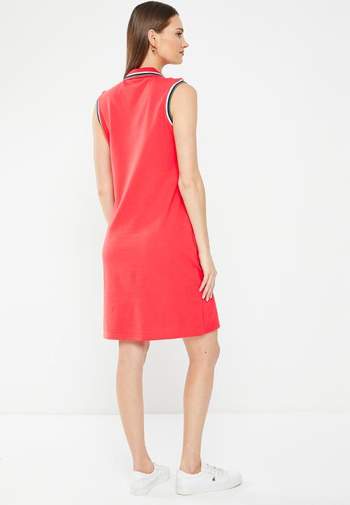 POLO - Kayla johnny collar sl golfer dress - sunset