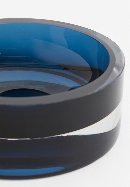 H&M - Decorative glass bowl - blue