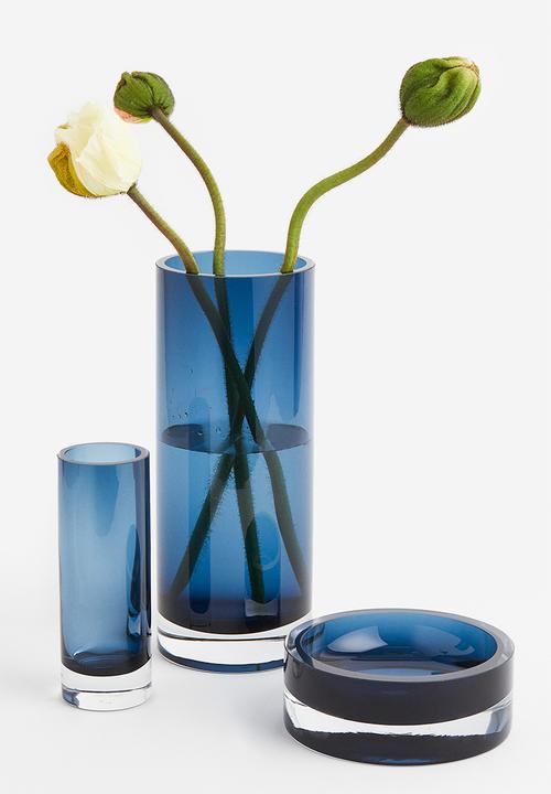 H&M - Decorative glass bowl - blue