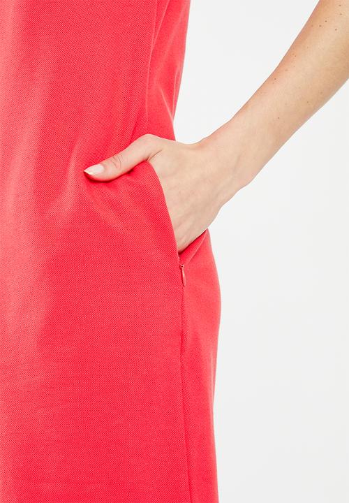 POLO - Kayla johnny collar sl golfer dress - sunset