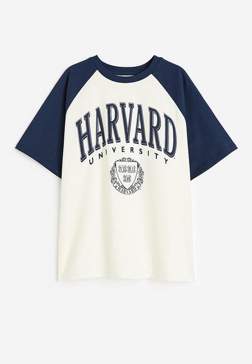 H&M - Printed cotton T-shirt - white harvard university