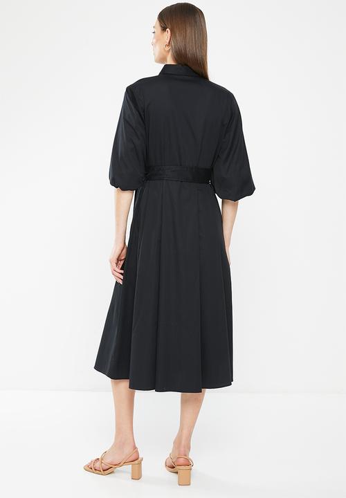 POLO - Layla ms shirt dress - black