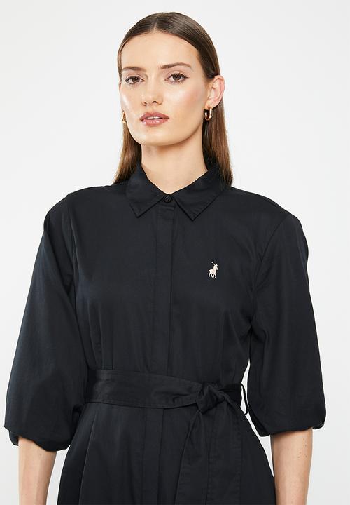 POLO - Layla ms shirt dress - black