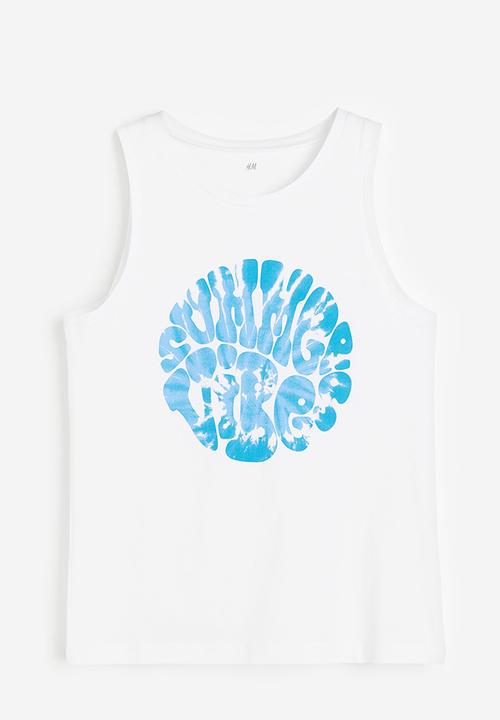 H&M - Printed vest top - white summer vibes