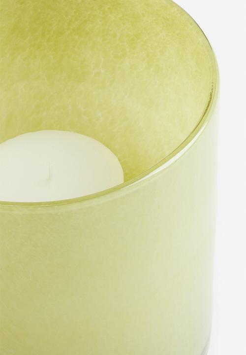 H&M - Glass candle lantern - light green
