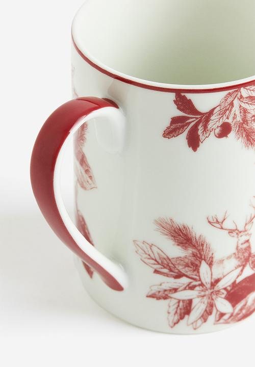 H&M - Porcelain mug - red floral