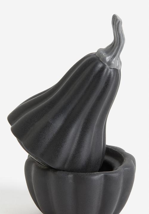 H&M - Small stoneware jar - black