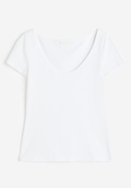 H&M - Fitted T-shirt - white
