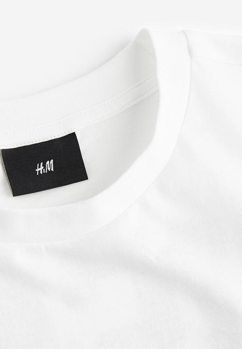 H&M - Regular fit printed T-shirt - white pismo beach