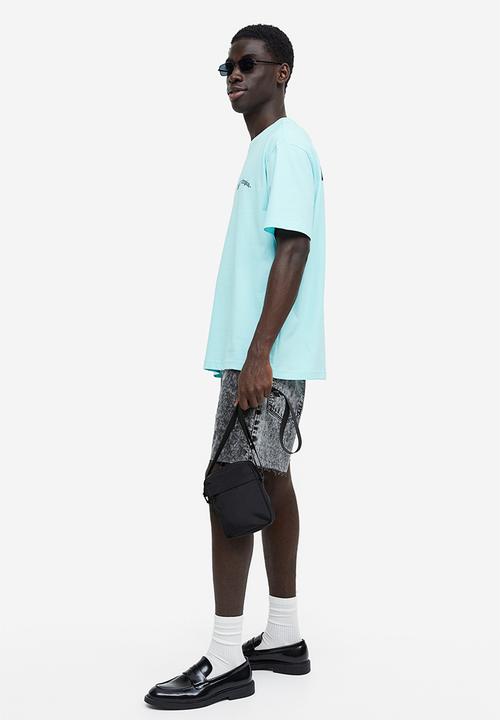 H&M - Relaxed fit printed T-shirt - light turquoise daily utopia