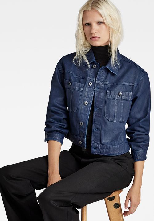 G-STAR - Cropped utility jacket - luna blue cobler