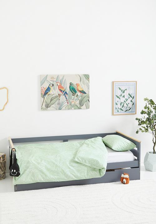 Sixth Floor - Fleur printed cotton duvet cover set - green