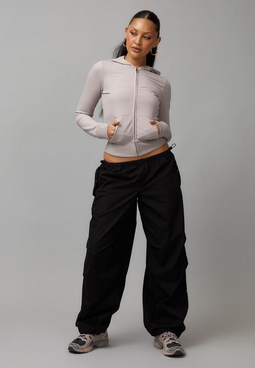 Factorie - Fitted zip through hoodie - soft neutral
