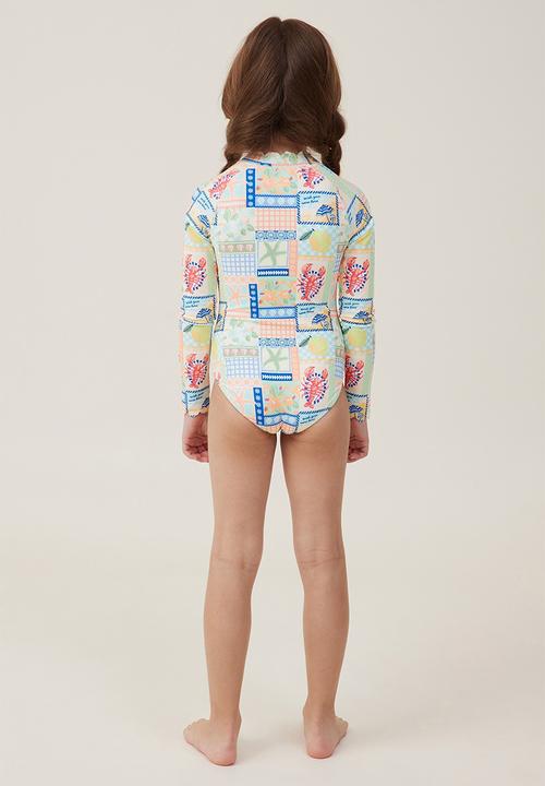 Cotton On - Lydia one piece - amalfi stamp