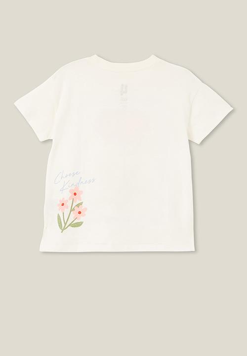 Cotton On - Poppy short sleeve print tee - vanilla/holiday floral