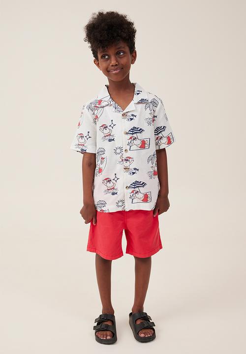 Cotton On - Will chino short - anthurium
