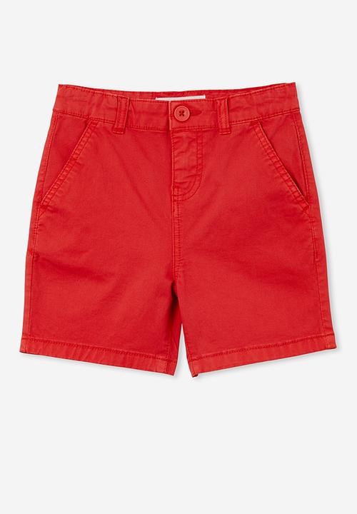 Cotton On - Will chino short - anthurium