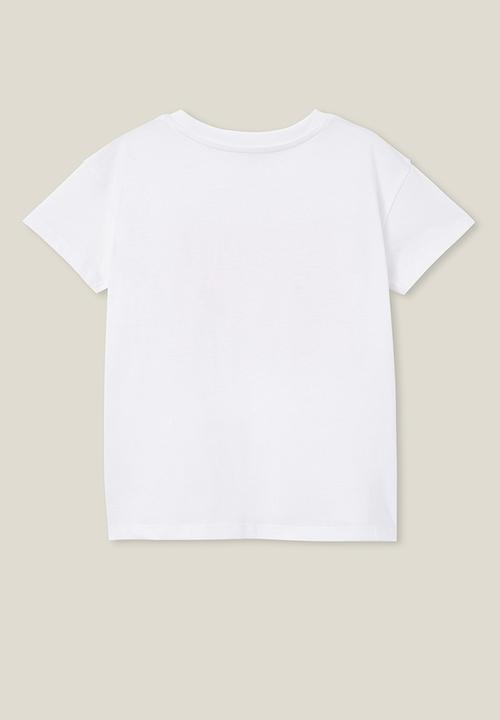 Cotton On - Poppy short sleeve print tee - white/love wins