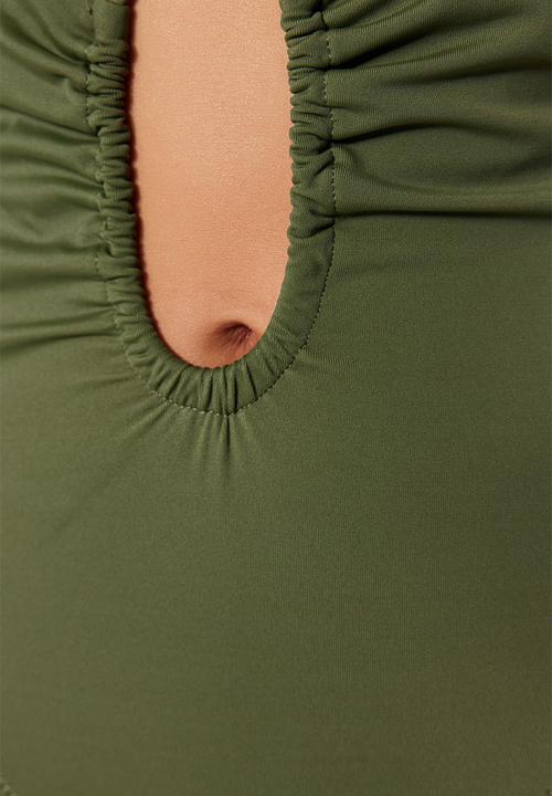 Trendyol - Cross over one piece - khaki