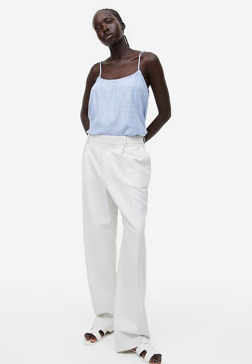 H&M - Strappy top - blue striped 