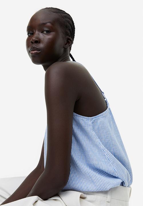 H&M - Strappy top - blue striped 