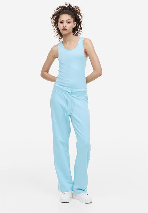 H&M - Ribbed cotton vest top - light blue