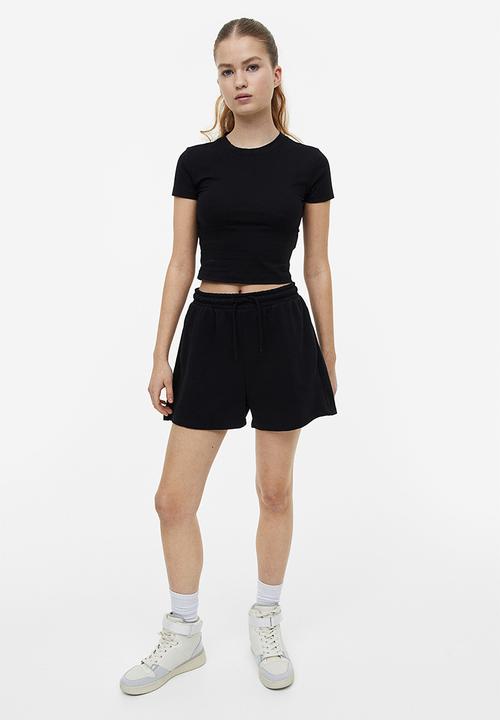 H&M - Sweatshirt shorts - black