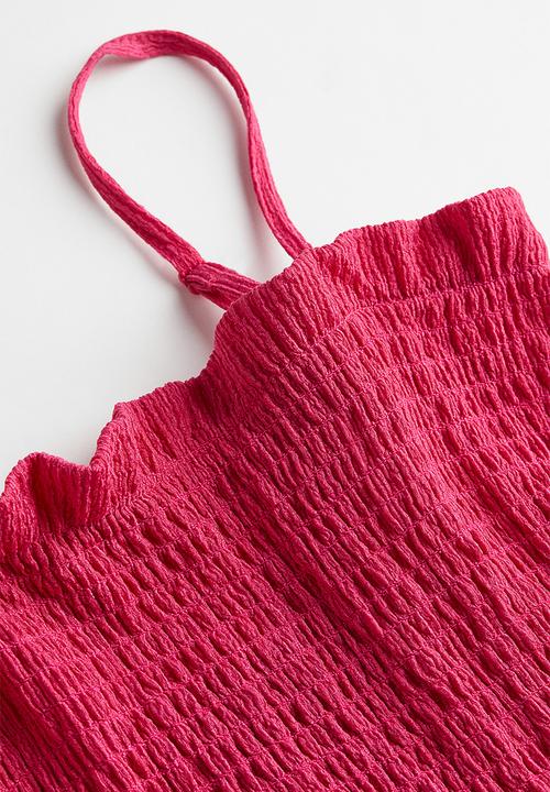 H&M - Smock-topped dress - cerise