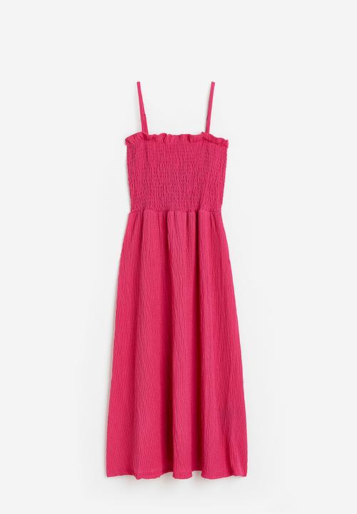 H&M - Smock-topped dress - cerise