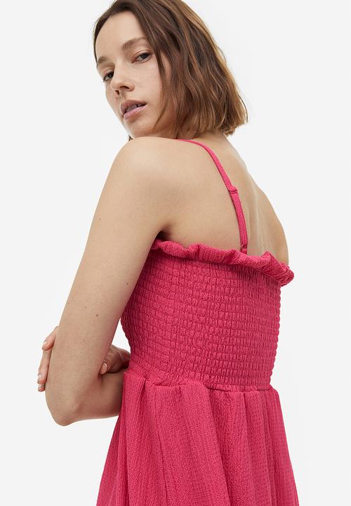 H&M - Smock-topped dress - cerise