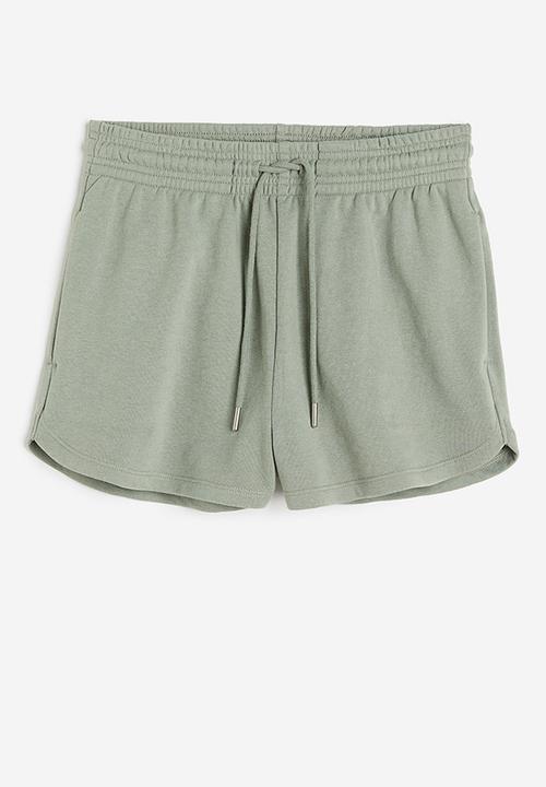 H&M - Sweatshirt shorts - sage green 