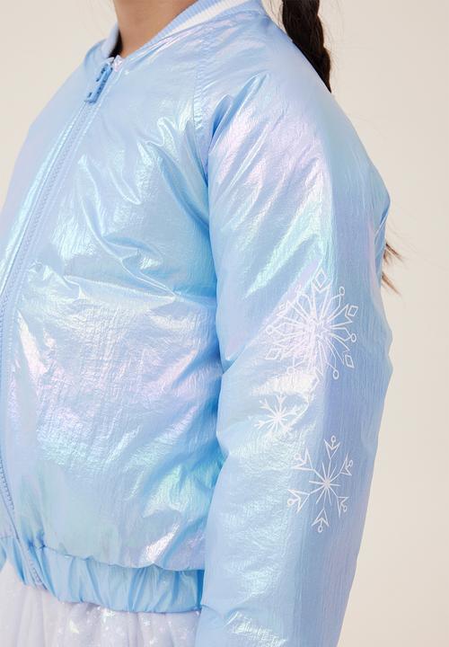 Cotton On - License bomber jacket - lcn dis elsa/morning blue