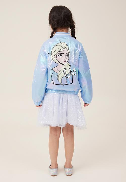 Cotton On - License bomber jacket - lcn dis elsa/morning blue