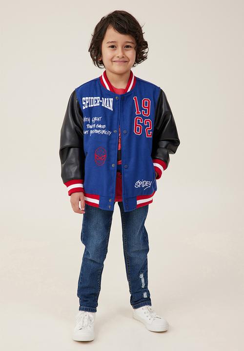 Cotton On - License bomber jacket - lcn mar in the navy/spiderman