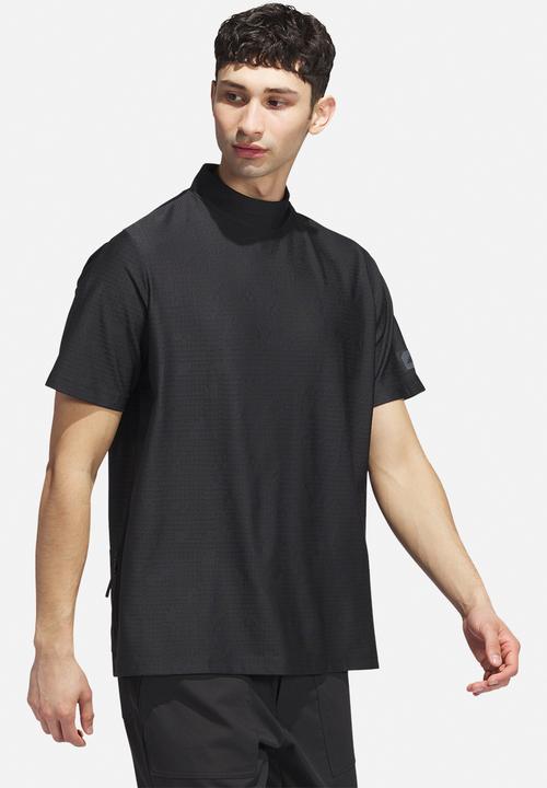 adidas Performance - Adicross mock neck polo  - black