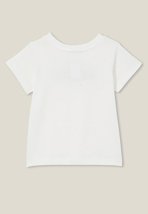 Cotton On - Jamie short sleeve tee - vanilla/taupy brown howzit