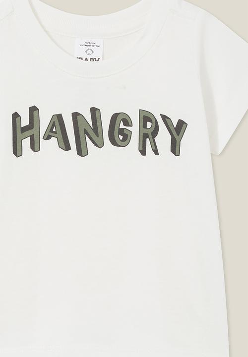 Cotton On - Jamie short sleeve tee - vanilla/hangry ultra bold