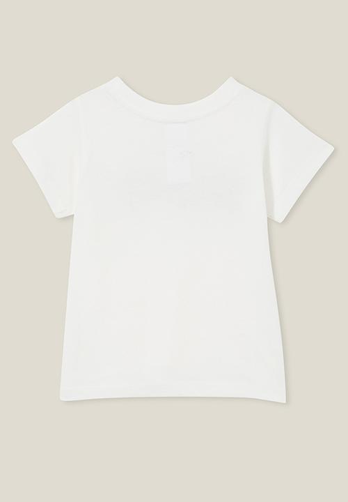 Cotton On - Jamie short sleeve tee - vanilla/hangry ultra bold