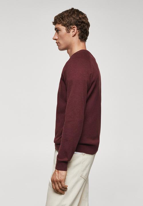 MANGO - Sweater ten - bordeaux 