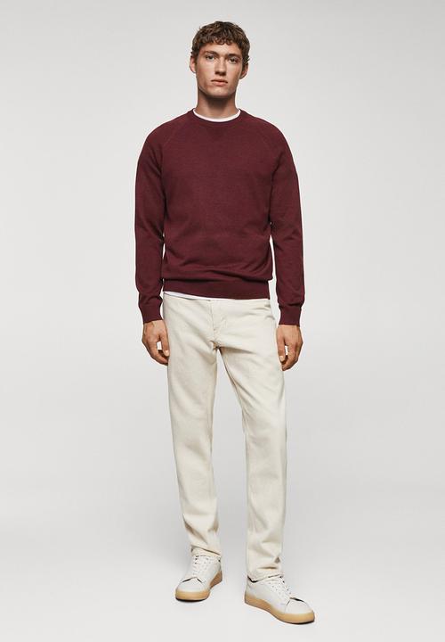 MANGO - Sweater ten - bordeaux 