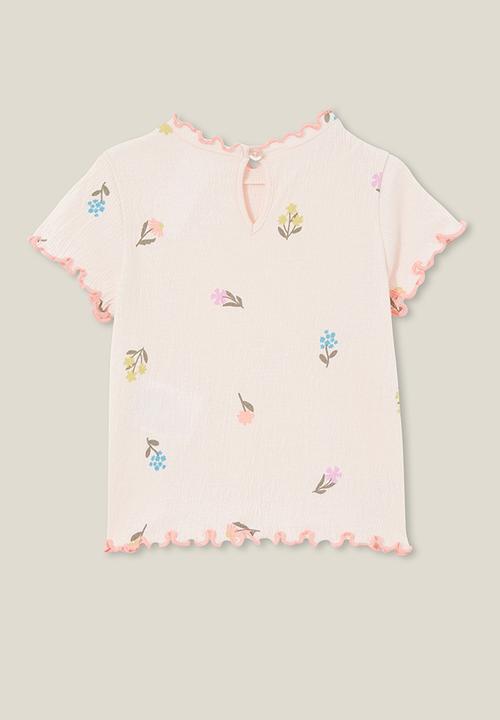 Cotton On - Elsie tee - crystal pink/mini floral