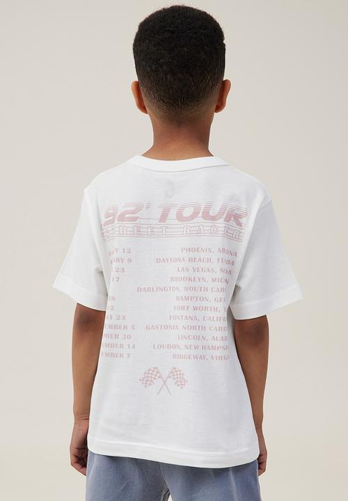 Cotton On - Jonny short sleeve print tee - vanilla/zephyr 1992 street racer