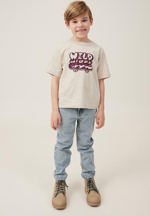 Cotton On - Jonny short sleeve print tee - rainy day/wild vibes