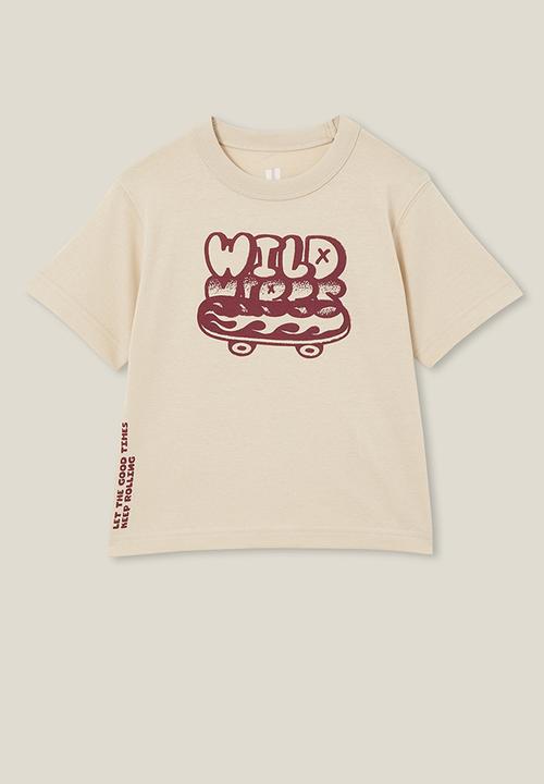 Cotton On - Jonny short sleeve print tee - rainy day/wild vibes