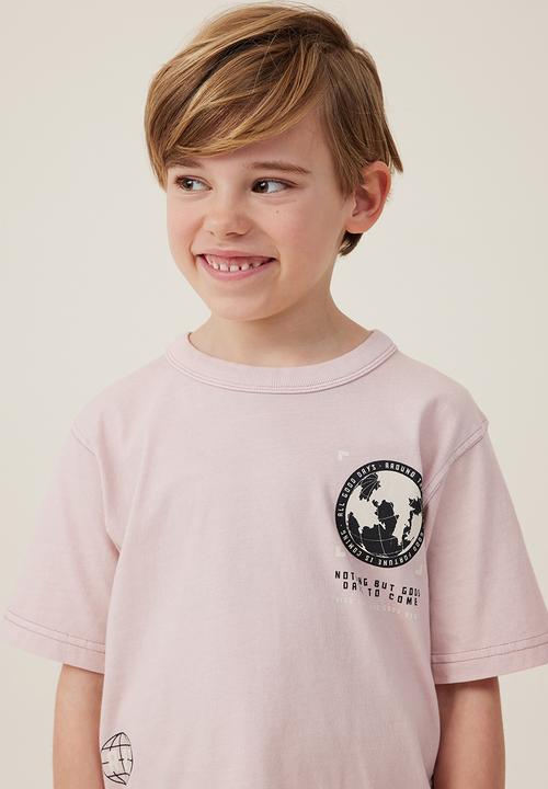 Cotton On - Jonny short sleeve print tee - zephyr/world globe