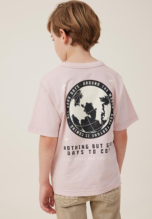Cotton On - Jonny short sleeve print tee - zephyr/world globe