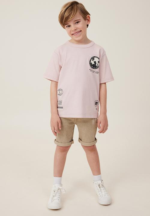 Cotton On - Jonny short sleeve print tee - zephyr/world globe