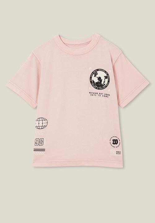 Cotton On - Jonny short sleeve print tee - zephyr/world globe