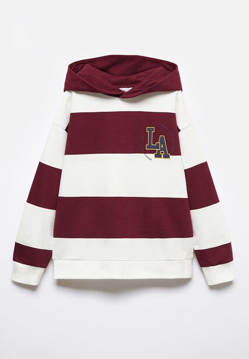 MANGO - Sweatshirt academy - bordeaux